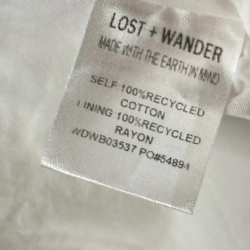 Lost + Wander White Eyelet Tiered Mini Dress Recycled Cotton WDWB03537 Womens - Picture 4 of 7